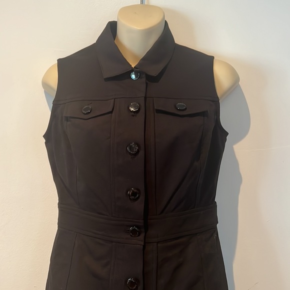 Calvin Klein Black Button Up Dress sz 2 - Picture 2 of 5